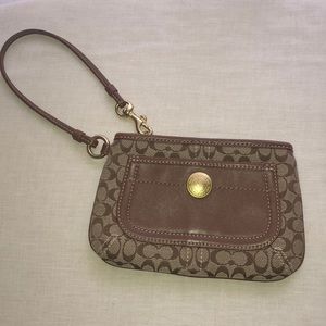 Coach Brown Wristlet